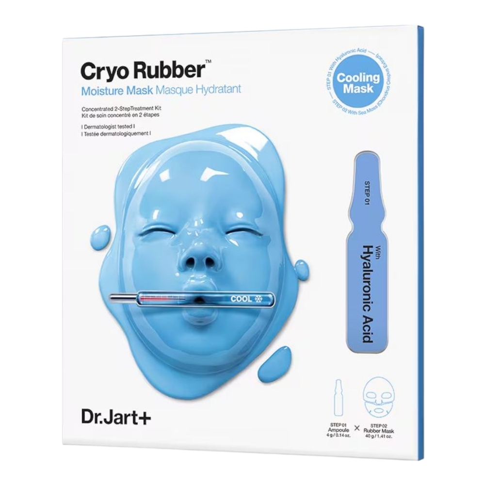 Dr Jart NIB Cryo Rubber Hyaluronic Acid Mask 2 Step Treatment Unscented Korean